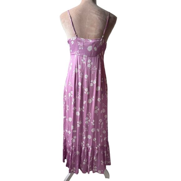 ANTHROPOLOGIE | Saltwater Luxe Midi Lavender Cottagecore Floral Enzo Dress Sz S - Picture 8 of 12